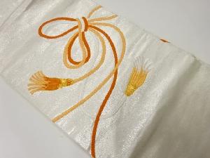 リサイクル　組紐模様刺繍名古屋帯